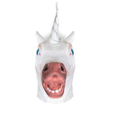 Korbi Profesionalna lateksna maska za glavo Unicorn