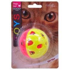 Magic cat Hračka MAGIC CAT míček neonový jumbo s rolničkou 6 cm - DISPLEJ (12ks) 1 ks
