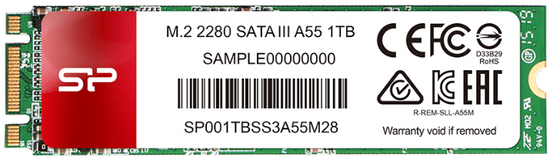 Silicon Power A55 SSD disk, 1TB, M.2, SATA, 560/530 MB/s (SP001TBSS3A55M28) - Odprta embalaža