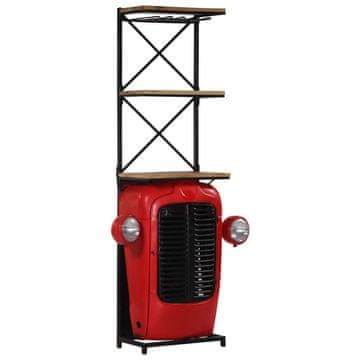 Vidaxl Omarica za vino traktor 49x32x183 cm trden mangov les