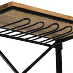 Vidaxl Omarica za vino traktor rumena 49x31x172 cm trden mangov les