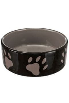 Trixie Keramična posoda za pasje tačke 0,3l 12cm rjava/temno siva TR