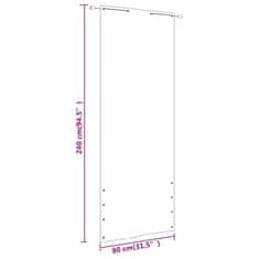 Vidaxl Balkonsko platno antracitno in belo 80x240 cm tkanina Oxford