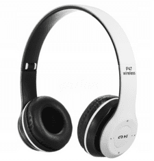 Mao P47 Brezžične bluetooth naglavne slušalke MP3, bela