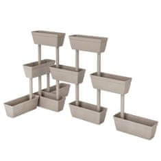 Vidaxl Cvetlično korito 6 kosov 100 cm taupe