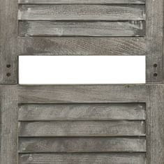 Vidaxl 3-delni zaslon, siv, 106,5x166 cm, masivni les