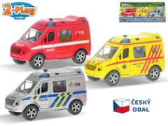 2-Play Reševalna/policijska vozila, 8 cm, češki dizajn, 3 kosi