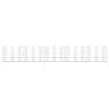 Vidaxl Komplet vrtne ograje 115x79 cm zelen