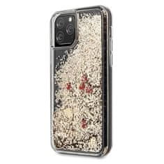 Guess GUHCN58GLHREGO iPhone 11 Pro zlati/zlati trdi ovitek Liquid Glitter Hearts