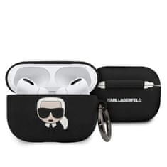 Karl Lagerfeld KLACAPSILGLBK AirPods Pro cover črn/black Silikon Ikonik