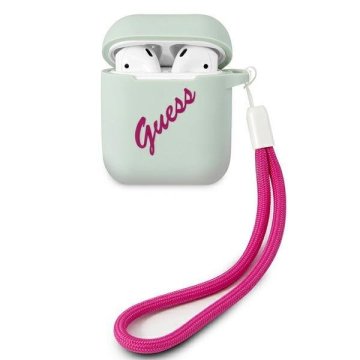 Guess GUACA2LSVSBF AirPods pokrov moder/blue fuschia Silikon Vintage