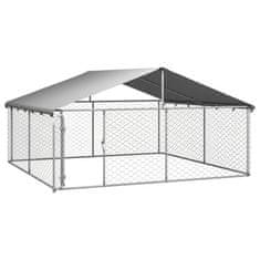Vidaxl Zunanji pasji boks s streho 300 x 300 x 150 cm