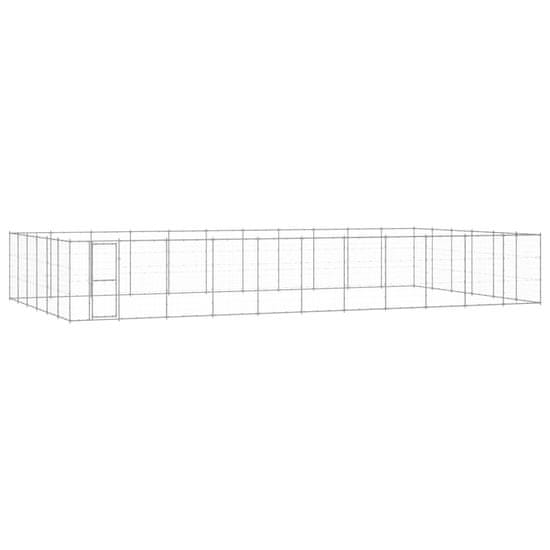 Vidaxl Zunanji pasji boks pocinkano jeklo 79,86 m2