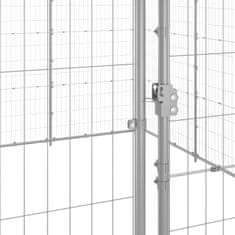 Vidaxl Zunanji pasji boks pocinkano jeklo 14,52 m2