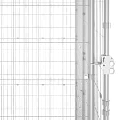 Vidaxl Zunanji pasji boks pocinkano jeklo 19,36 m2