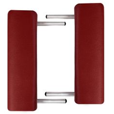 shumee Rdeča zložljiva masažna miza z 3 območji in aluminjastim okvirjem