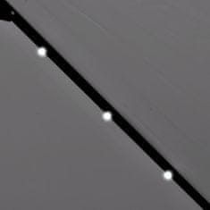 Greatstore LED Previsni Senčnik 3 m Peščeno Bele Barve