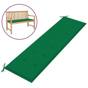Vidaxl Blazina za vrtno klop zelena 180x50x3 cm