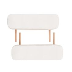 Vidaxl 2-conska zložljiva masažna miza in stolček debeline 10 cm bela