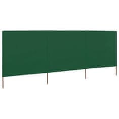 Vidaxl 3-panelni vetrobran tkanina 400x120 cm zelene barve