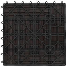Vidaxl Talne plošče 22 kosov 30x30 cm 2 m2 WPC temno rjave