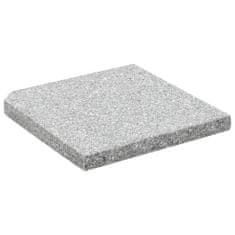Greatstore Utežne plošče za senčnik 4 kosi siv granit kvadratne 100 kg