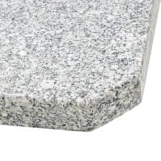 Greatstore Utežne plošče za senčnik 4 kosi siv granit kvadratne 100 kg