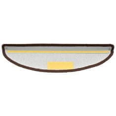 Vidaxl Preproge za stopnice 15 kosov 65x25 cm rjave