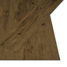 Vidaxl Samolepilne talne deske 4,46 m2 3 mm PVC naravno rjave
