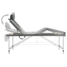 Vidaxl Masažna miza s 4 conami aluminijast okvir antracit 186x68 cm