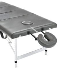 Vidaxl Masažna miza s 4 conami aluminijast okvir antracit 186x68 cm
