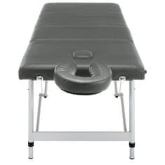 Vidaxl Masažna miza s 4 conami aluminijast okvir antracit 186x68 cm