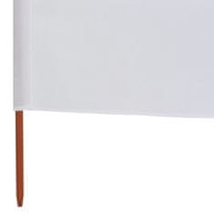 Vidaxl 9-panelni vetrobran tkanina 1200x120 cm peščeno bel