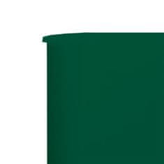 Vidaxl 6-panelni vetrobran tkanina 800x120 cm zelen