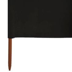 Vidaxl 9-panelni vetrobran tkanina 1200x120 cm črn