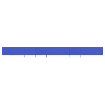 Vidaxl 9-panelni vetrobran tkanina 1200x120 cm sinje moder