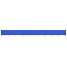 shumee vidaXL 9-panelni vetrobran tkanina 1200x80 cm sinje moder