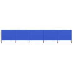 Vidaxl 5-panelni vetrobran tkanina 600x120 cm sinje moder