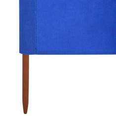 Vidaxl 5-panelni vetrobran tkanina 600x80 cm sinje moder