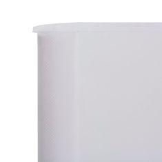Vidaxl 3-panelni vetrobran tkanina 400x160 cm peščeno bel