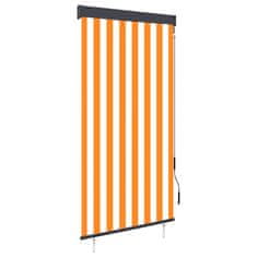Vidaxl Zunanje rolo senčilo 80x250 cm belo in oranžno
