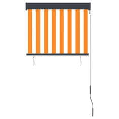 Vidaxl Zunanje rolo senčilo 80x250 cm belo in oranžno