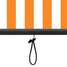 Vidaxl Zunanje rolo senčilo 80x250 cm belo in oranžno