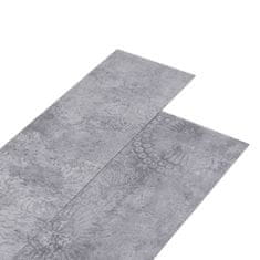 Vidaxl PVC talne plošče 4,46 m2 3 mm samolepilne cementno sive