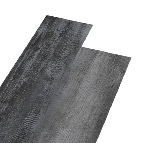 Vidaxl PVC talne plošče 5,02 m2 2 mm samolepilne svetleče sive