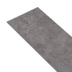 Vidaxl PVC talne plošče 5,02 m2 2 mm samolepilne betonsko sive