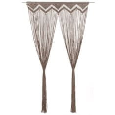 shumee vidaXL Zavesa makrame taupe 140x240 cm bombaž