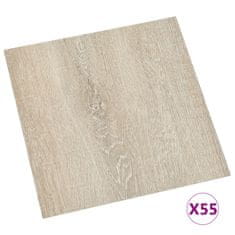 Vidaxl Samolepilne talne plošče 55 kosov PVC 5,11 m2 bež