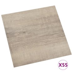 Vidaxl Samolepilne talne plošče 55 kosov PVC 5,11 m2 taupe