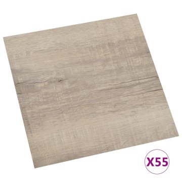 Vidaxl Samolepilne talne plošče 55 kosov PVC 5,11 m2 taupe